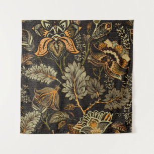 Indiase bloempaisley, naadloos etnisch patroon. wandkleed