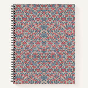 Indiase Blokdruk Bloemmotief Indigo Notitieboek