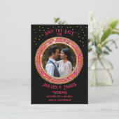 Indiase bruid bruidegom Save the Date Kaart (Staand voorkant)