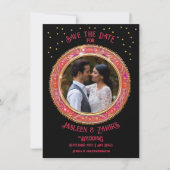 Indiase bruid bruidegom Save the Date Kaart (Voorkant)