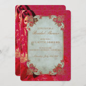 Indiase bruid - bruids douche uitnodiging Kaart (Voorkant / Achterkant)