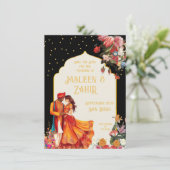 Indiase bruid en bruidegom Save the Date Kaart (Staand voorkant)