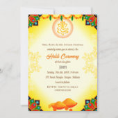 Indiase bruid Haldi-ceremonie Hindoe-koppel Ganesh Kaart (Voorkant)