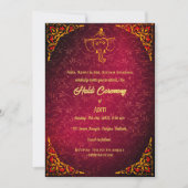 Indiase bruid Haldi ceremonie Hindoe koppel konink Kaart (Voorkant)