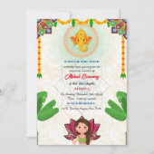 Indiase Bruid Mehndi Ceremonie Ganesha  Bananenboo Kaart (Voorkant)