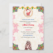 Indiase bruid Mehndi ceremonie Ganesha Chakra Kaart (Voorkant)