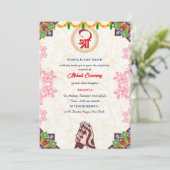 Indiase bruid Mehndi ceremonie Ganesha Chakra Kaart (Staand voorkant)