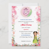 Indiase bruid Mehndi ceremonie Ganesha Floral Kaart (Voorkant)
