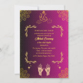 Indiase Bruid Mehndi Ceremonie Ganesha Kaart (Voorkant)