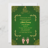Indiase Bruid Mehndi Ceremonie Ganesha Kaart (Voorkant)
