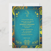 Indiase Bruid Mehndi Ceremonie Gouden Ontwerp Kaart (Voorkant)