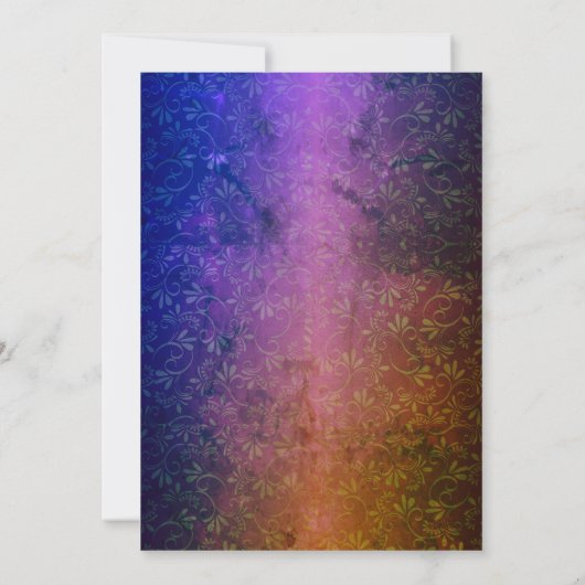 Indiase Bruid Mehndi Ceremonie Gouden Ontwerp Kaart (Achterkant)