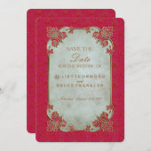 Indiase Bruid - Uitnodigingskaart Save The Date (Voorkant / Achterkant)