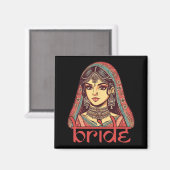 Indiase bruid wordt Dulhan Desi bruids bruiloft Ba Magneet (Voorkant / Achterkant)