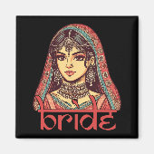 Indiase bruid wordt Dulhan Desi bruids bruiloft Ba Magneet (Voorkant)
