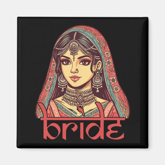 Indiase bruid wordt Dulhan Desi bruids bruiloft Ba Magneet (Voorkant)