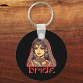 Indiase bruid wordt Dulhan Desi bruids bruiloft Ba Sleutelhanger (Voorkant)