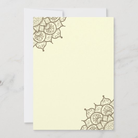 Indiase bruidegom Haldi ceremonie Kaart (Achterkant)