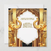 Indiase bruidsfeest gouden olifant gerodeerde gord feestdagenkaart (Achterkant)