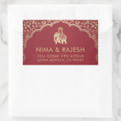 Indiase bruiloft Adresetiketten, bruiloft stickers (Tas)