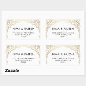Indiase bruiloft Adresetiketten, bruiloft stickers (Vel)