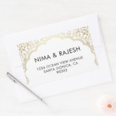 Indiase bruiloft Adresetiketten, bruiloft stickers (Envelop)