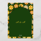 Indiase bruiloft Bewaar de datum Gouden Indische m Folie Uitnodiging (Achterkant)