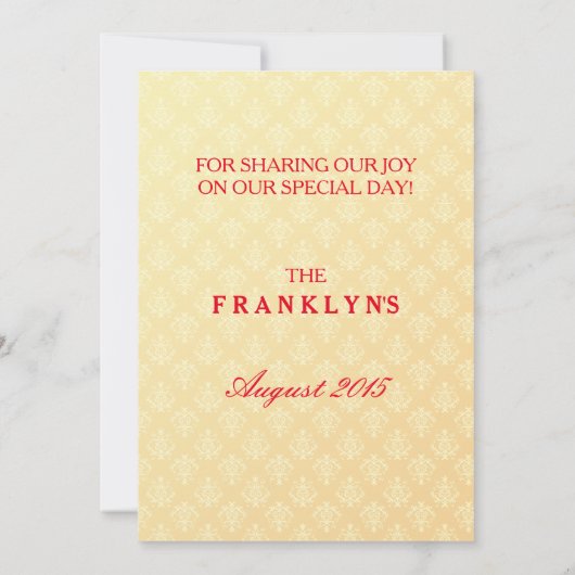 Indiase bruiloft - dank u kaart (Achterkant)