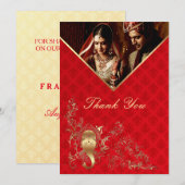 Indiase bruiloft - dank u kaart (Voorkant / Achterkant)