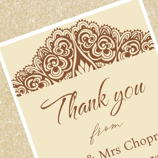 Indiase bruiloft dank u kaarten mandala