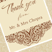 Indiase bruiloft dank u kaarten mandala