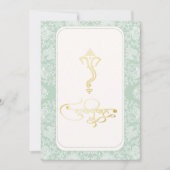 Indiase bruiloft Ganesha hindu uitnodiging (Voorkant)