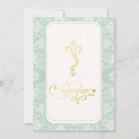 Indiase bruiloft Ganesha hindu uitnodiging