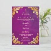Indiase bruiloft Ganesha hindu uitnodiging (Staand voorkant)