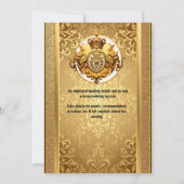 Indiase bruiloft gouden zwarte olifanten damast el kaart (Achterkant)