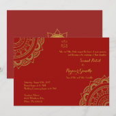 Indiase bruiloft Kaart Garba Mehndi (Ganesh) (Voorkant / Achterkant)