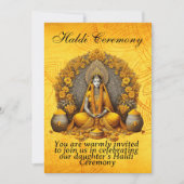 Indiase bruiloft kurkuma ceremonie uitnodiging (Voorkant)