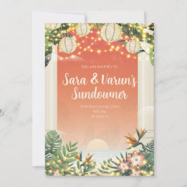 Indiase bruiloft na feestuitnodiging Digitaal Kaart