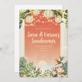 Indiase bruiloft na feestuitnodiging Digitaal Kaart (Voorkant / Achterkant)