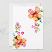 Indiase bruiloft olifanten cerise bloemen sjabloon kaart (Achterkant)