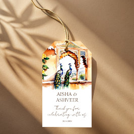 Indiase bruiloft pauw Jaipur paleis dank u Cadeaulabel