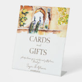 Indiase bruiloft pauw Jaipur paleis geschenken taf Reclamebord Met Voetstuk (Voorkant)