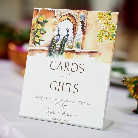 Indiase bruiloft pauw Jaipur paleis geschenken taf Reclamebord Met Voetstuk