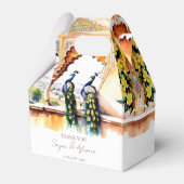 Indiase bruiloft pauw Jaipur paleis gunsten douane Bedankdoosjes (Achterkant)