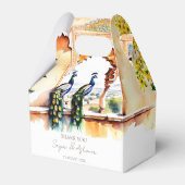 Indiase bruiloft pauw Jaipur paleis gunsten douane Bedankdoosjes (Voorkant Zijde)