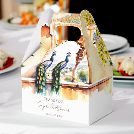 Indiase bruiloft pauw Jaipur paleis gunsten douane Bedankdoosjes