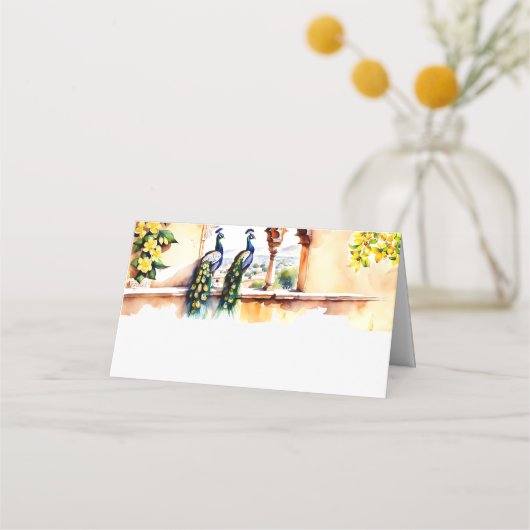 Indiase bruiloft pauw Jaipur paleis receptie Plaatskaartje (Voorkant)