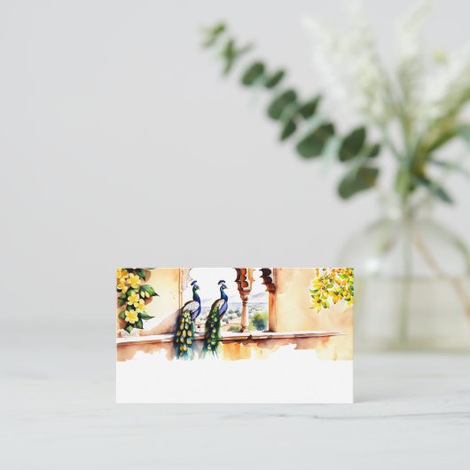 Indiase bruiloft pauw Jaipur paleis receptie Plaatskaartje (Staand voorkant)