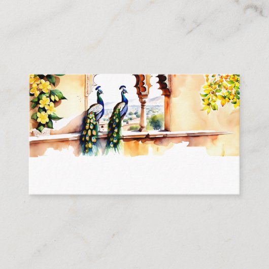 Indiase bruiloft pauw Jaipur paleis receptie Plaatskaartje (Voorkant)