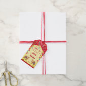 Indiase bruiloft Rajasthani kamelen kleurrijke gun Cadeaulabel (Met Touw)